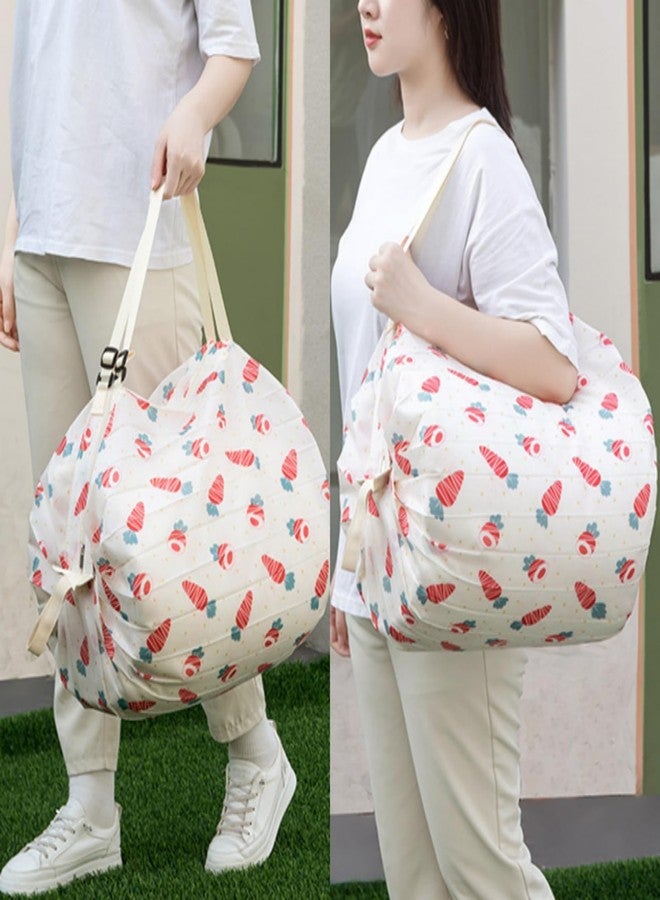 SUSOYAOCHEN 2PCS Travel Shoulder Bag Reusable Grocery Bags Foldable Shopping Bags Washable Waterproof Nylon Pouch Bags Sports handbag (Black) - Image 3